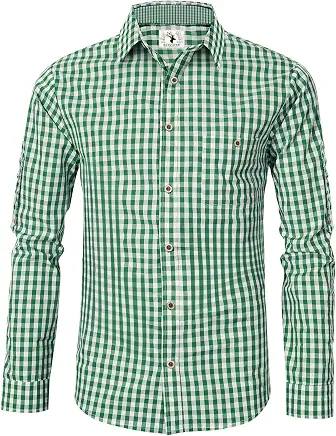 Men’s checked traditional shirt — product photograph